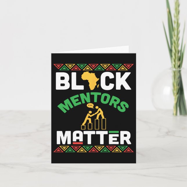 Black Mentors Problem Afrikanisches Erbe Schwarze  Karte (Vorderseite)