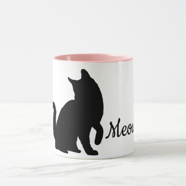 Black Meow Cat Tasse (Zentrum)