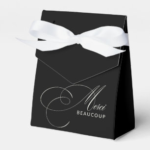 Black Merci Beaucoup Elegante Kalligraphie Vielen  Geschenkschachtel