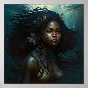 'Black Mermaid 5' Poster