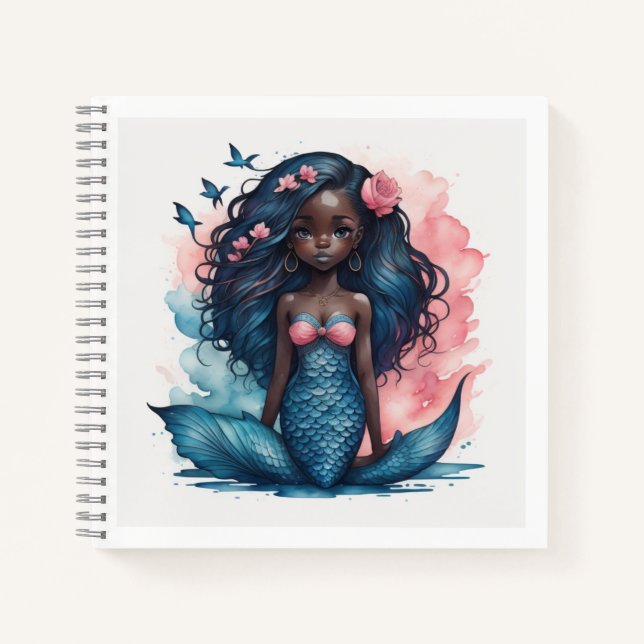 Black Mermaid-Notebook Notizbuch (Vorderseite)