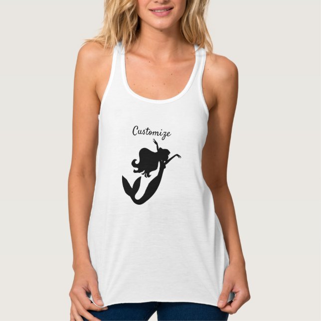 Black Mermaid Silhouette Thunder_Cove Tank Top (Vorderseite)