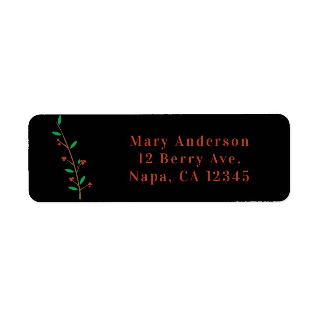 Black Merry Botanical Berry Branch Holiday Party (Vorne)