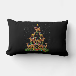 Black Merry Christmas American Santa Claus Lendenkissen