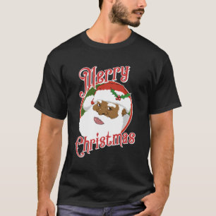 Black Merry Christmas American Santa Claus T-Shirt