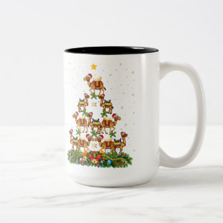 Black Merry Christmas American Santa Claus Zweifarbige Tasse