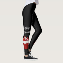Black Merry Christmas Geschenke Leggings