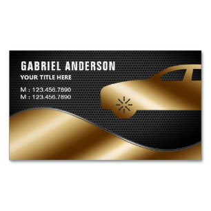 Black Mesh Gold Luxuswagen Mietwagen Chauffeur Magnetische Visitenkarte
