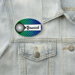 Black Mesh White Balls Moire von Kenneth Yoncich Namensschild