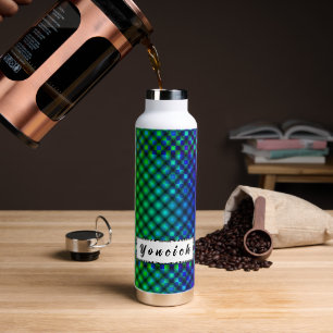 Black Mesh White Balls Moire von Kenneth Yoncich Trinkflasche