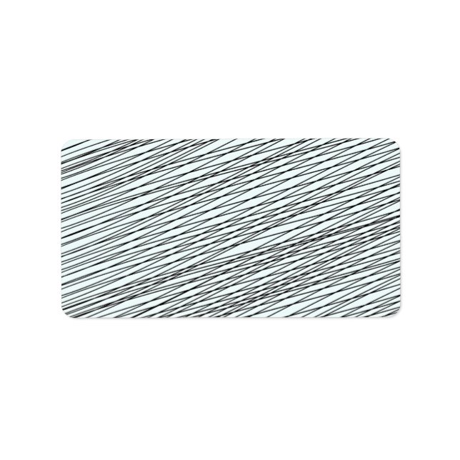 Black Messy Lines Special Adressaufkleber (Vorne)