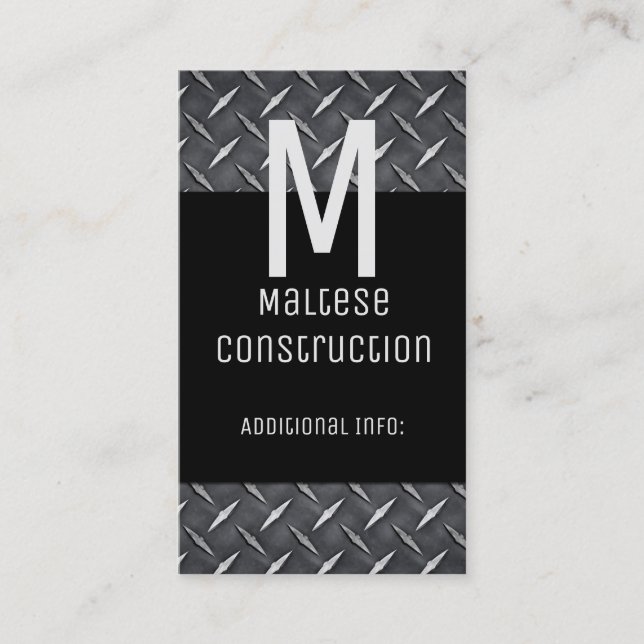 Black & Metal Business Card 4 Visitenkarte (Vorderseite)