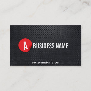 Black Metal Red Label DJ Music Business Card Visitenkarte