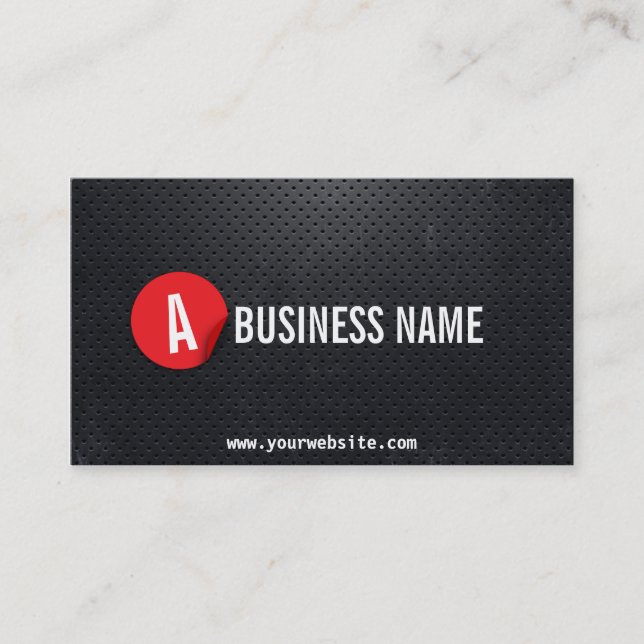 Black Metal Red Label DJ Music Business Card Visitenkarte (Vorderseite)