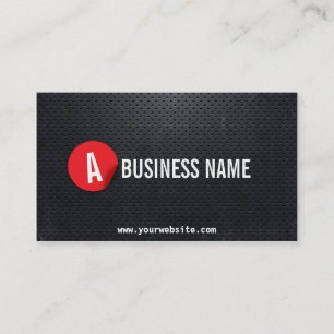 Black Metal Red Label Producer Business Card Visitenkarte