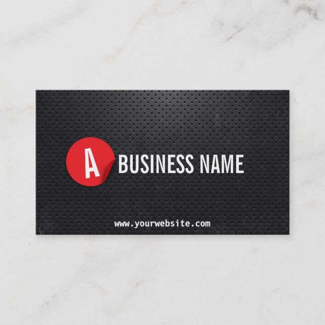 Black Metal Red Label Producer Business Card Visitenkarte (Vorderseite)