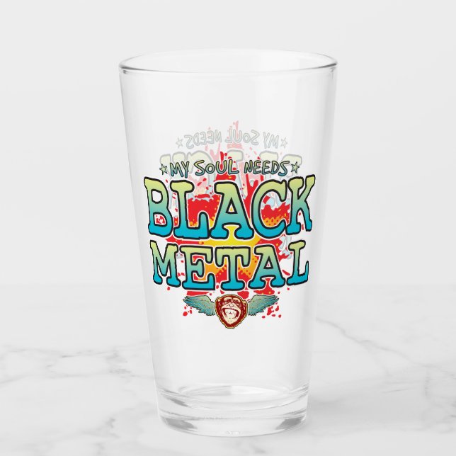 Black Metal Soul Glass Tumbler (Vorderseite)