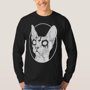 Black Metal Sphynx Katzenbeitel Goth and Death Met T-Shirt