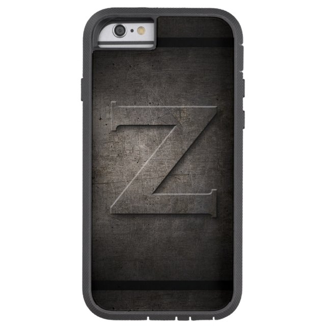 Black Metal Z Monogram Iphone Case (Rückseite)