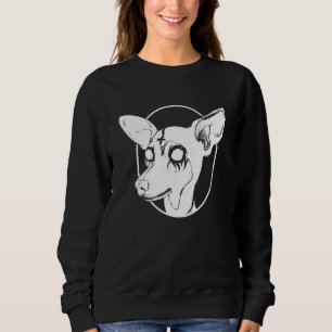 Black Metal Zwergpinscher Pastell Goth und Dea Sweatshirt