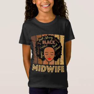 Black Midfrau Strong Afro American Women T-Shirt