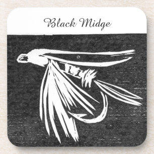 "Black Midge" Trout Nassflieger Untersetzer