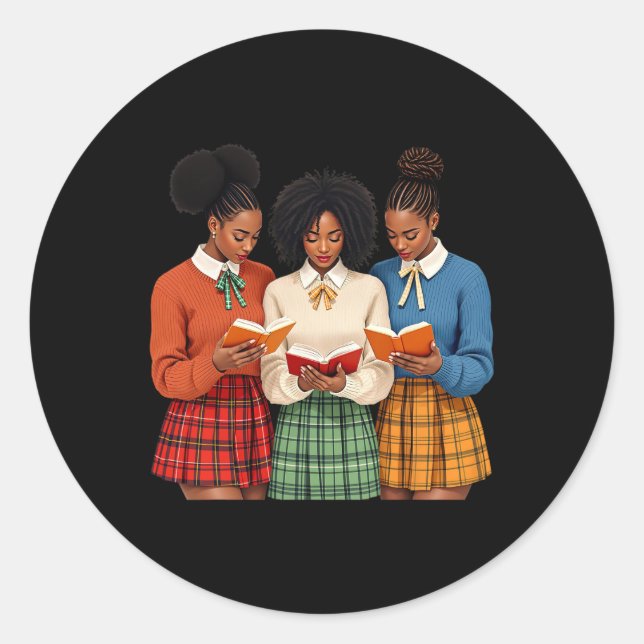 Black Minds Problem Lesen Sie Buch Wissen Schwarz  Runder Aufkleber (Vorderseite)