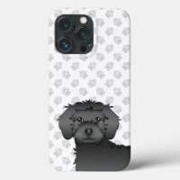 Black Mini Goldendoodle Niedlich Cartoon Dog