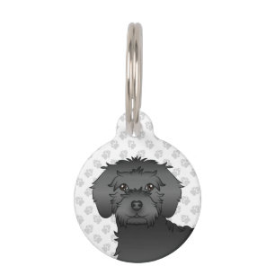 Black Mini Goldendoodle Niedlich Cartoon Dog Haustiermarke