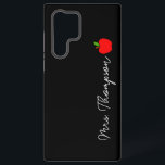 Black Minimal Individuelle Name Lehrer Red Apple G Samsung Galaxy Hülle<br><div class="desc">Dies ist ein Black Minimal Individuelle Name Lehrer Red Apple Geschenk Galaxy Handy Case!</div>