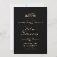 Black Minimal Walima Zeremonie muslimische Hochzei