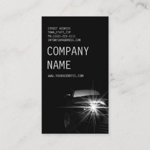 Black Minimalistisch Automotive Business Card Visitenkarte