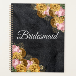 Black Minimalistisch Bridesmaid Wedding Gift Idee Planer