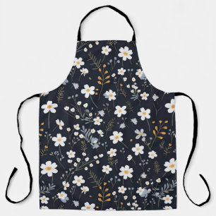 Black Minimalistisch Gentle Garden Wildblumen Kind Schürze