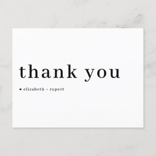 Black Minimalistisch Serif Script Typografie Viele Postkarte