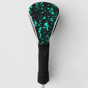 Black Mint Paint Spritzer Artistic Splash Creative Golf Headcover
