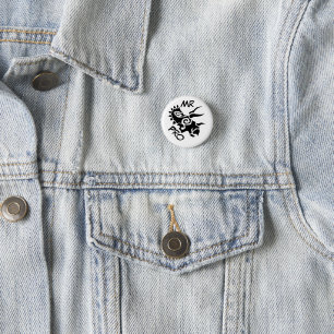 Black Mister Pro Triceratops Geschickte Antike Button