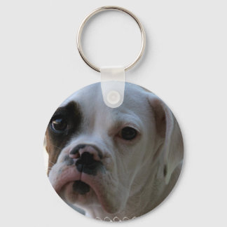 Black Mit Augen Boxer Dog Schlüsselanhänger