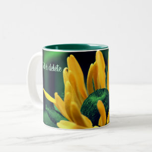 Black Mit Augen Susan Abstrakt Floral Personalisie Zweifarbige Tasse