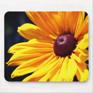 Black Mit Augen Susan Blume Petals Mousepad