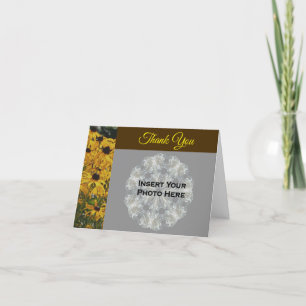 Black Mit Augen Susan Blume Wedding Foto Dankeskarte