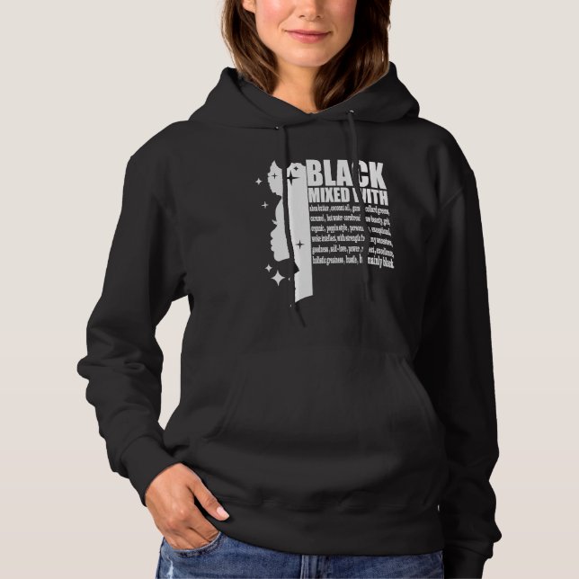 Black Mixed With Black History Month African Ameri Hoodie (Vorderseite)