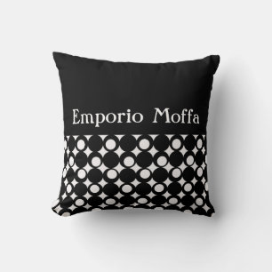 Black Mod Ball Design @ Emporio Moffa mit Text Kissen