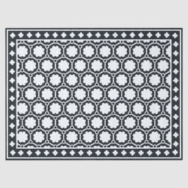 Black Modern Bone Inlay Decoupage Paper Seidenpapier