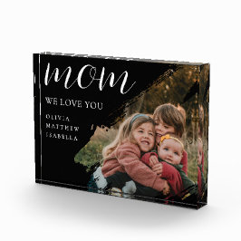Black Modern Brushstroke Script We Love You Mom Fotoblock