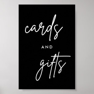 Black Modern Cards und Geschenke Hochzeiten 4x6 Poster