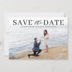 Black Modern Mix Typografy Classic Foto Save The Date