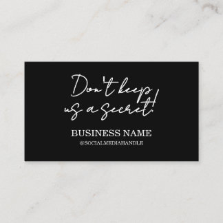 Black Modern Refer a Friend Visitenkarte