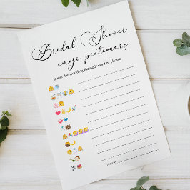 Black Modern Simple Script Game Emoji Pictionary