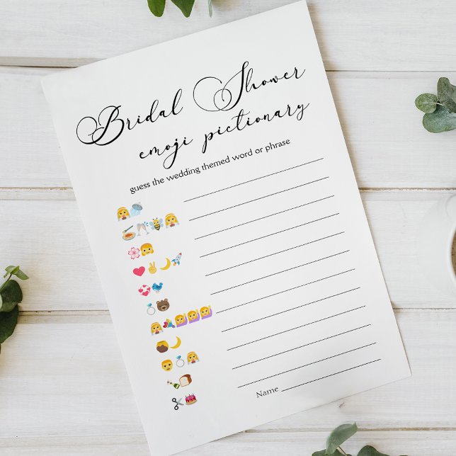 Black Modern Simple Script Game Emoji Pictionary (Von Creator hochgeladen)